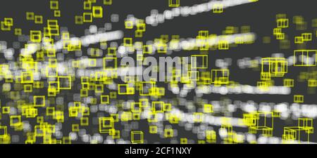 Big data visualization. Abstract  background with dynamic effect. Science and connection concept. Vector illustration. Stock Vector