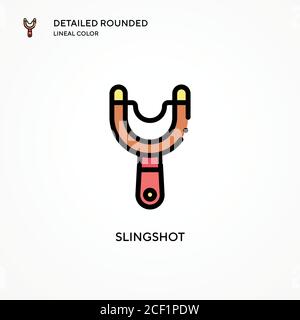 Slingshot vector icon. Modern vector illustration concepts. Easy to edit and customize. Stock Vector