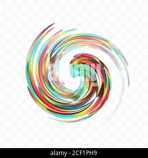 Abstract swirl design element. Spiral, rotation and swirling movement. Vector illustration with dynamic effect. Stock Vector