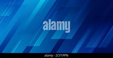 Abstract blue diagonal geometric with line modern technology background. Vector illustration Stock Vector