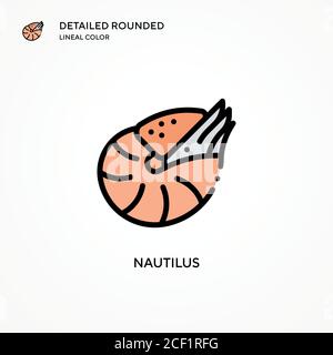 Nautilus vector icon. Modern vector illustration concepts. Easy to edit and customize. Stock Vector