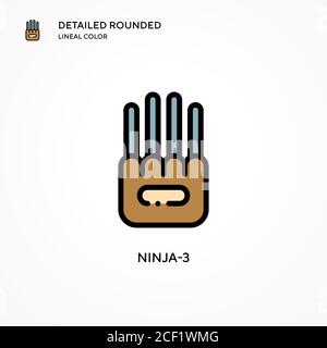 Ninja-3 vector icon. Modern vector illustration concepts. Easy to edit and customize. Stock Vector