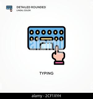 Typing vector icon. Modern vector illustration concepts. Easy to edit and customize. Stock Vector