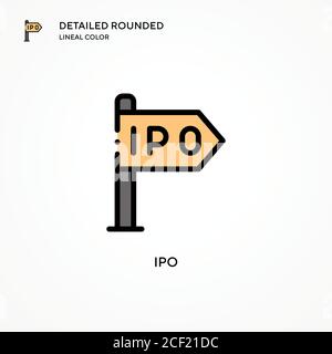 Ipo vector icon. Modern vector illustration concepts. Easy to edit and customize. Stock Vector