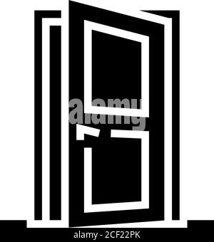 entry door glyph icon vector illustration Stock Vector