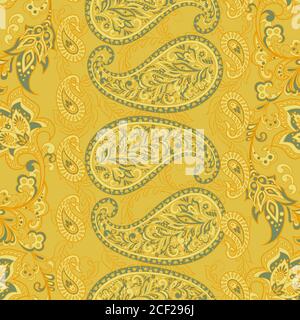 Paisley Pattern. Seamless Asian Textile Background Stock Vector