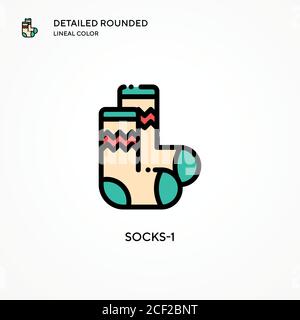 Socks-1 vector icon. Modern vector illustration concepts. Easy to edit and customize. Stock Vector