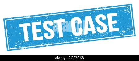 TEST CASE text on blue grungy rectangle stamp sign. Stock Photo