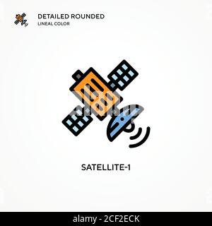 Satellite-1 vector icon. Modern vector illustration concepts. Easy to edit and customize. Stock Vector