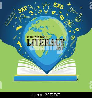 international literacy day Stock Vector