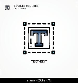 Text-edit vector icon. Modern vector illustration concepts. Easy to edit and customize. Stock Vector