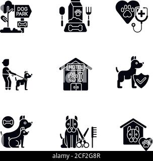 Pet depression black glyph icon Royalty Free Vector Image