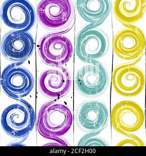 seamless background pattern, with circles, strokes and splashes, grungy Stock Vector
