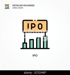 Ipo vector icon. Modern vector illustration concepts. Easy to edit and customize. Stock Vector