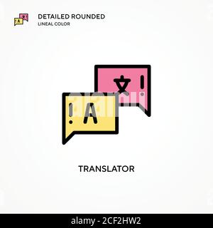 Translator vector icon. Modern vector illustration concepts. Easy to edit and customize. Stock Vector