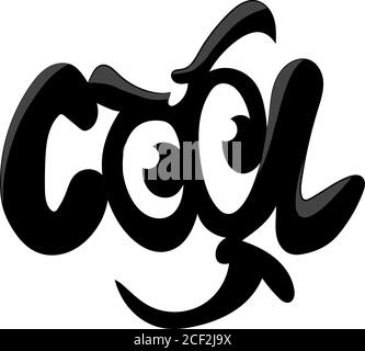 Cartoon Cool Text Effect Vector Illustration Stock Vector