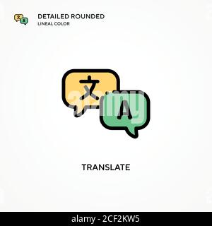 Translate vector icon. Modern vector illustration concepts. Easy to edit and customize. Stock Vector