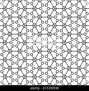 Technical honeycomb seamless pattern Stock Vector