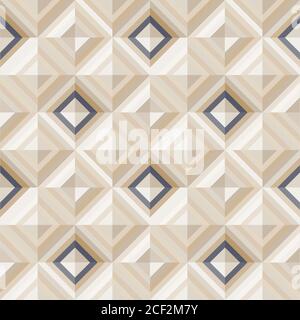 Geometrical pattern in dark gray&golden colors, seamless vector background. Stock Vector
