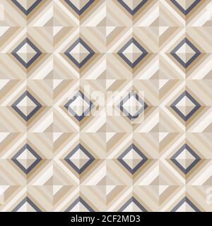 Geometrical pattern in dark gray&golden colors, seamless vector background. Stock Vector