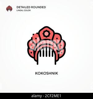 Kokoshnik vector icon. Modern vector illustration concepts. Easy to edit and customize. Stock Vector