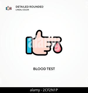 Blood test vector icon. Modern vector illustration concepts. Easy to edit and customize. Stock Vector