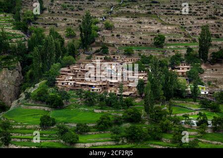 askole village an aerial view Stock Photo