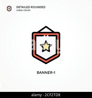 Banner-1 vector icon. Modern vector illustration concepts. Easy to edit and customize. Stock Vector