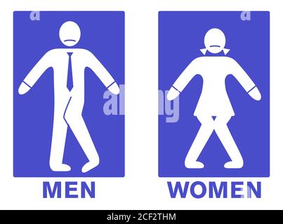 Toilet signs for men and women Stock Vector