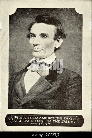 . The Lincoln autographic album : embracing likewise the favorite poetry of Abraham Lincoln. Stock Photo
