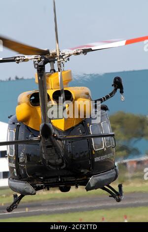 Prestwick, Ayrshire, Scotland, 31 Aug 2013 RAF defence helicopter flying school takes off Stock Photo
