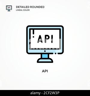 Api vector icon. Modern vector illustration concepts. Easy to edit and customize. Stock Vector