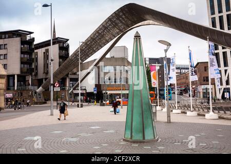 UK, England, Coventry, Hales Street, Millennium Place, the Whittle Arch Stock Photo