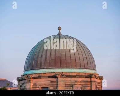 Sunrise, The Collective, Art Space, Old Observatory Building, Calton Hill, Edinburgh, Scotland, UK, GB. Stock Photo