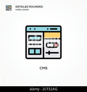 Cms vector icon. Modern vector illustration concepts. Easy to edit and customize. Stock Vector