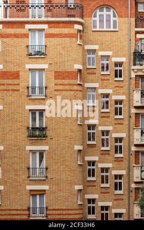 Beautiful brick pattern on old building in Paris Stock Photo