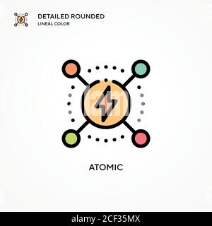 Atomic vector icon. Modern vector illustration concepts. Easy to edit and customize. Stock Vector