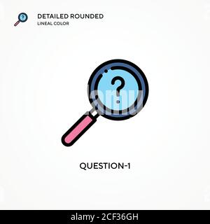 Question-1 vector icon. Modern vector illustration concepts. Easy to edit and customize. Stock Vector