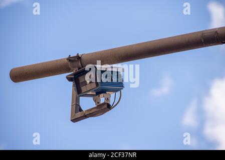 cameras for the control of pedestrian traffic within the city Stock Photo