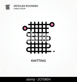 Knitting vector icon. Modern vector illustration concepts. Easy to edit and customize. Stock Vector