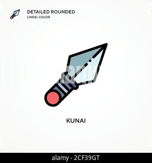 Kunai vector icon. Modern vector illustration concepts. Easy to edit and customize. Stock Vector
