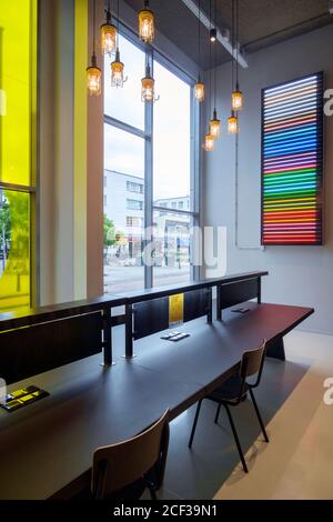 The Hague, The Nederlands, Europe, The Student Hotel, co working area for students and clients Stock Photo