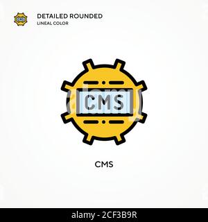 Cms vector icon. Modern vector illustration concepts. Easy to edit and customize. Stock Vector