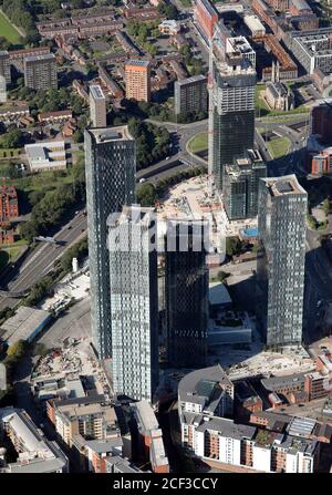 aerial view of the Deansgate Square (formerly Owen Street Development) in Manchester Stock Photo
