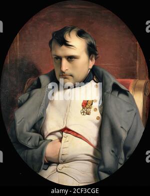 Delaroche Paul - Napoleon I in Fontainebleu 1 - French School - 19th  Century Stock Photo