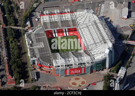 aerial view of Manchester United's Old Trafford Stadium