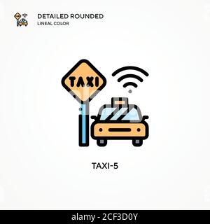 Taxi-5 vector icon. Modern vector illustration concepts. Easy to edit and customize. Stock Vector