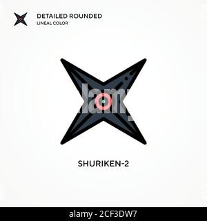 Shuriken-2 vector icon. Modern vector illustration concepts. Easy to edit and customize. Stock Vector
