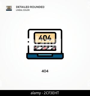 404 vector icon. Modern vector illustration concepts. Easy to edit and customize. Stock Vector