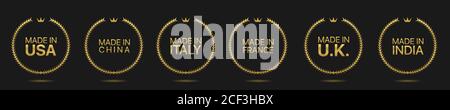 Golden laurel wreath Stock Vector